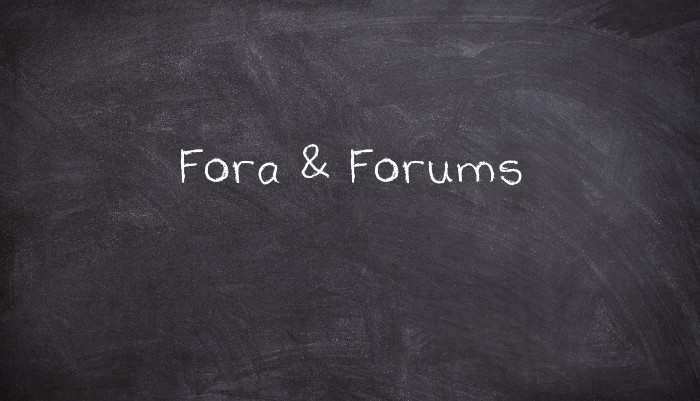 Fora & Forums