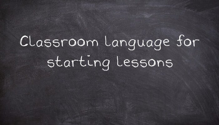 Classroom Language