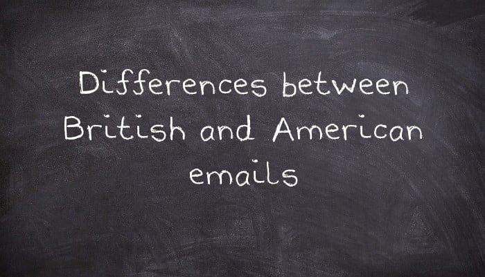 Differences between British and American emails